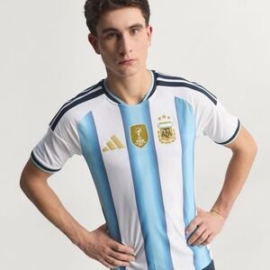 ADIDAS Argentina 26 Home Authentic Jersey MENS SIZE S White/Ice Blue JM5897